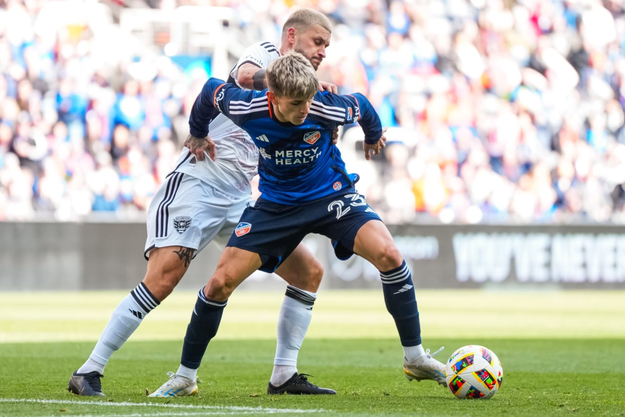 CINCINNATI, OHIO - MARCH 10: FC Cincinnati against D.C. United on March 10, 2024 at TQL Stadium in Cincinnati, Ohio.