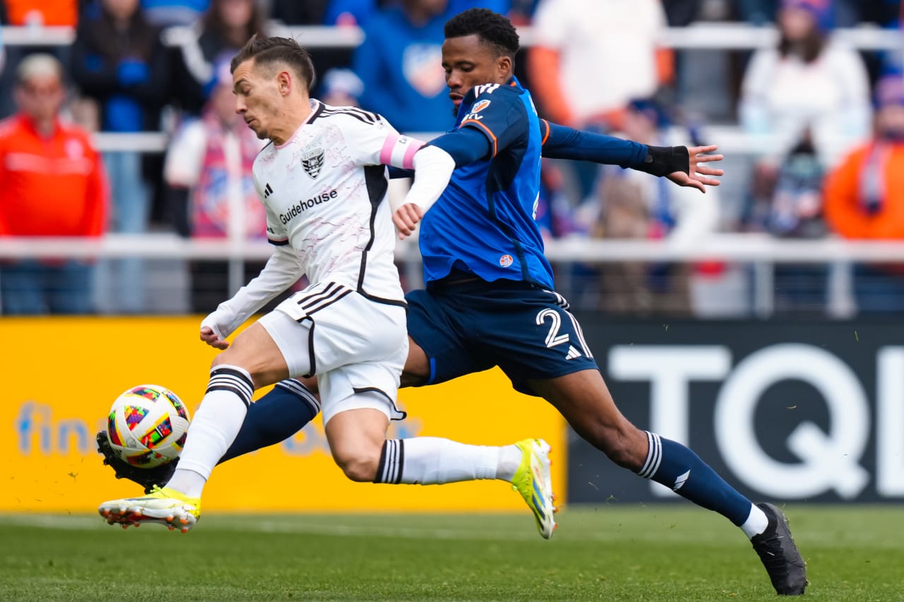 CINCINNATI, OHIO - MARCH 10: FC Cincinnati against D.C. United on March 10, 2024 at TQL Stadium in Cincinnati, Ohio.