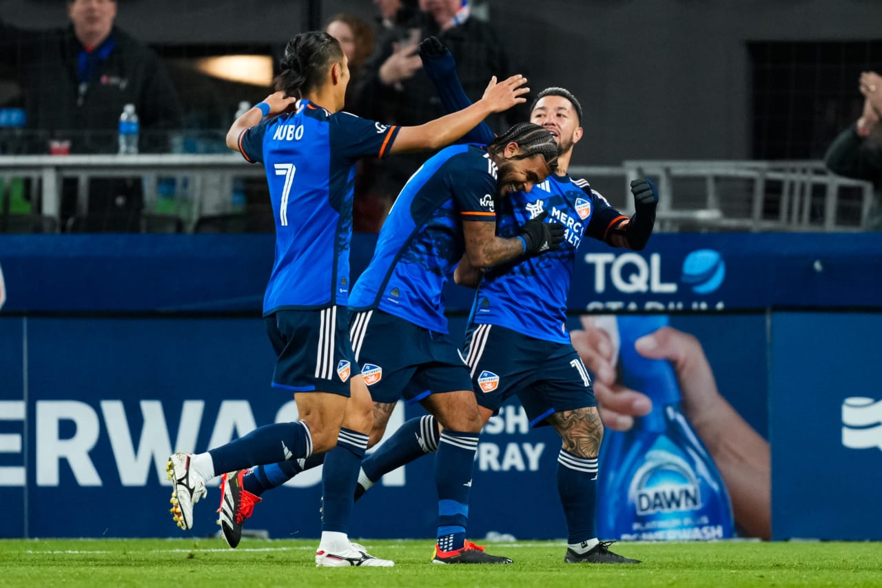 CINCINNATI, OHIO - MARCH 23: FC Cincinnati against New York City FC on March 23, 2024 at TQL Stadium in Cincinnati, Ohio.