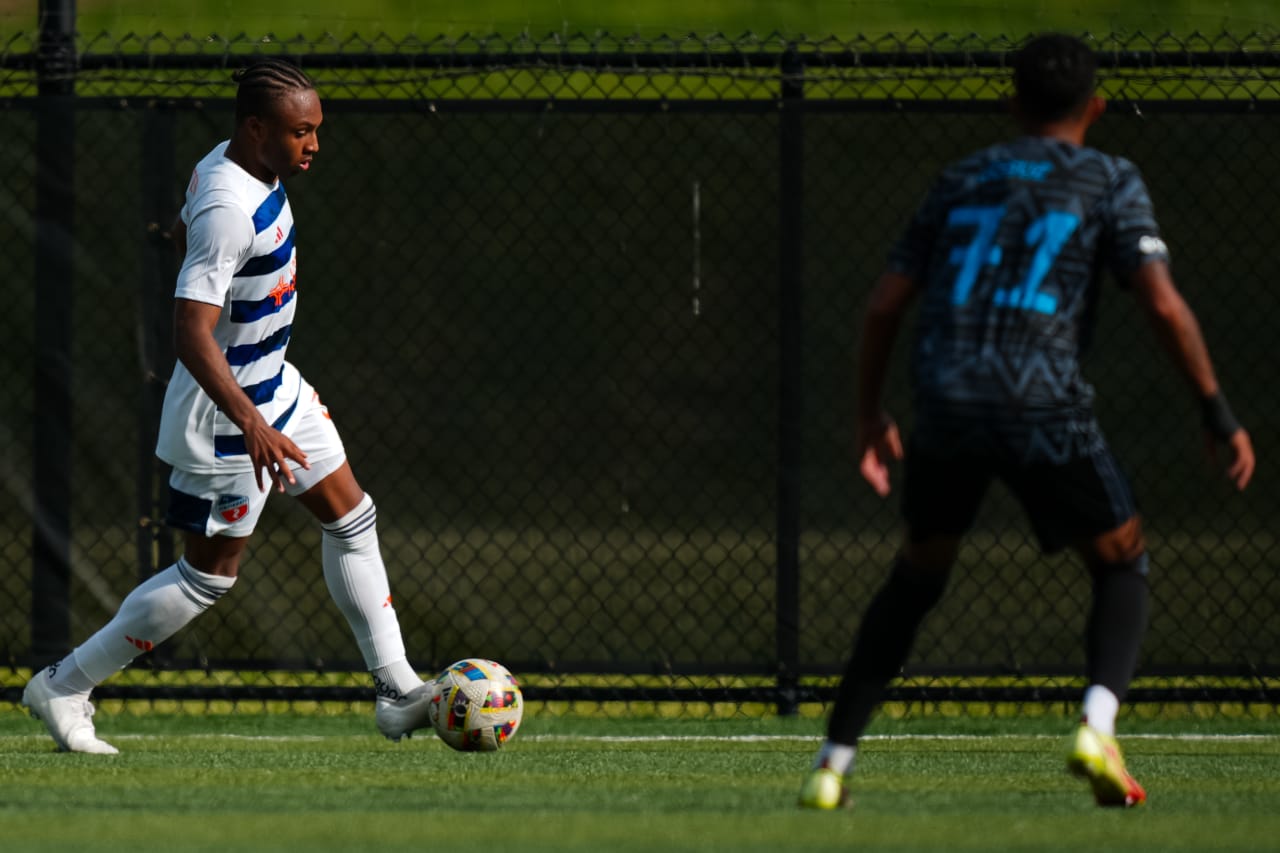 HIGHLAND HEIGHTS, KENTUCKY - MAY 4: FC Cincinnati 2 against Crown Legacy FC on May 4, 2024 at Scudamore Field at Northern Kentucky University in Highland Heights, Kentucky.