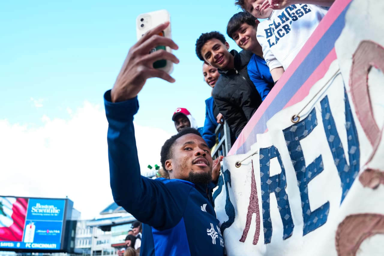 FOXBOROUGH, MASSACHUSETTS - MARCH 17:  New England Revolution against FC Cincinnati on March 17, 2024 in Foxborough, Massachusetts.