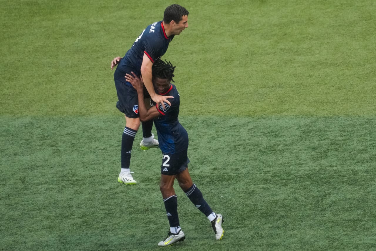 HIGHLAND HEIGHTS, KENTUCKY - April 10: FC Cincinnati 2 against New England Revolution II on April 10, 2024 at Scudamore Field at Northern Kentucky University in Highland Heights, Kentucky.