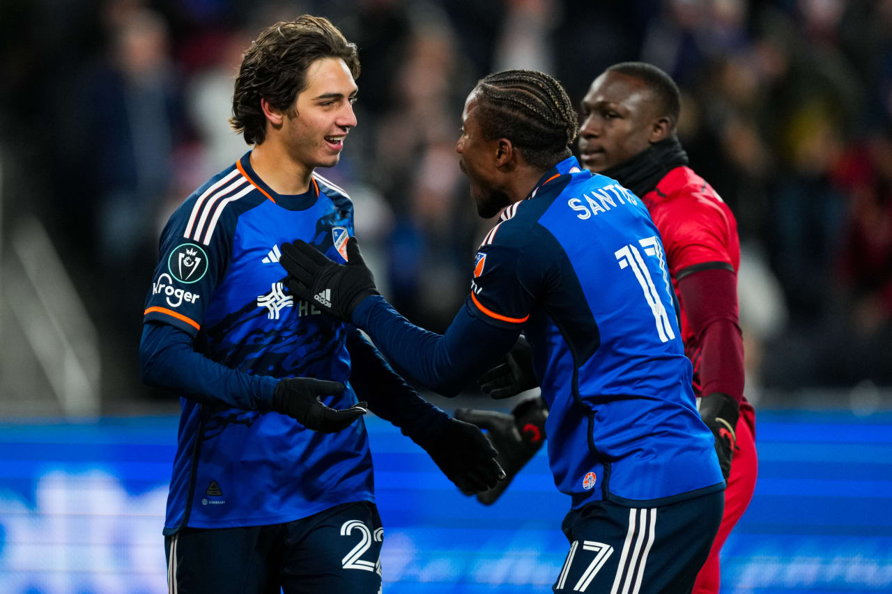 CINCINNATI, OHIO - FEBRUARY 28: FC Cincinnati against Cavalier F.C. on February 28, 2024 at TQL Stadium in Cincinnati, Ohio.