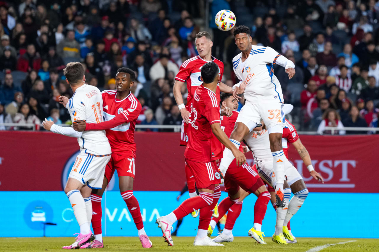 CHICAGO, ILLINOIS - MARCH 2: Chicago Fire FC against FC Cincinnati on March 2, 2024 at Soldier Field in Chicago, Illinois.