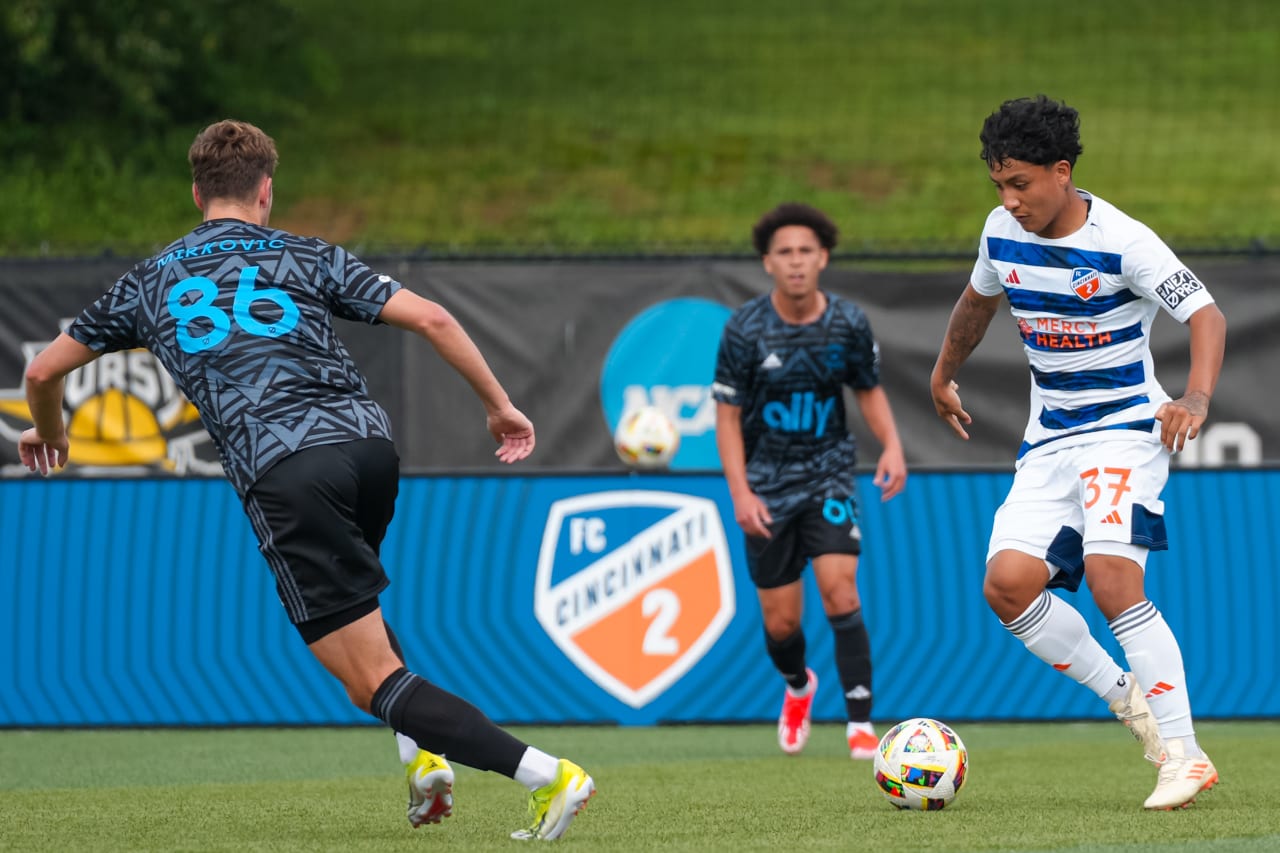 HIGHLAND HEIGHTS, KENTUCKY - MAY 4: FC Cincinnati 2 against Crown Legacy FC on May 4, 2024 at Scudamore Field at Northern Kentucky University in Highland Heights, Kentucky.