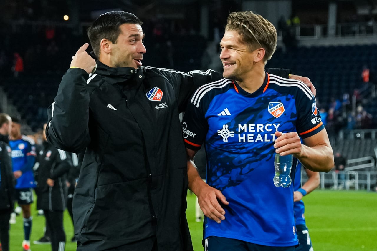 CINCINNATI, OHIO - MARCH 23: FC Cincinnati against New York City FC on March 23, 2024 at TQL Stadium in Cincinnati, Ohio.