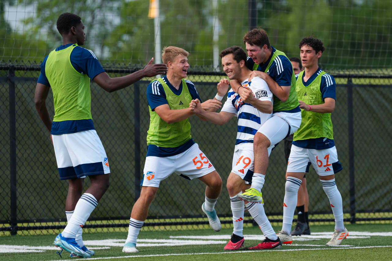 HIGHLAND HEIGHTS, KENTUCKY - MAY 4: FC Cincinnati 2 against Crown Legacy FC on May 4, 2024 at Scudamore Field at Northern Kentucky University in Highland Heights, Kentucky.