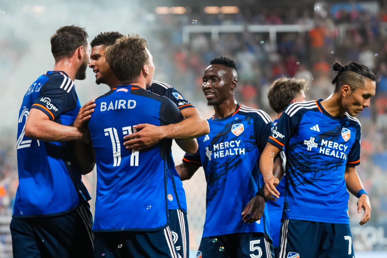 CINCINNATI, OHIO - APRIL 27: FC Cincinnati against Colorado Rapids on April 27, 2024 at TQL Stadium in Cincinnati, Ohio.