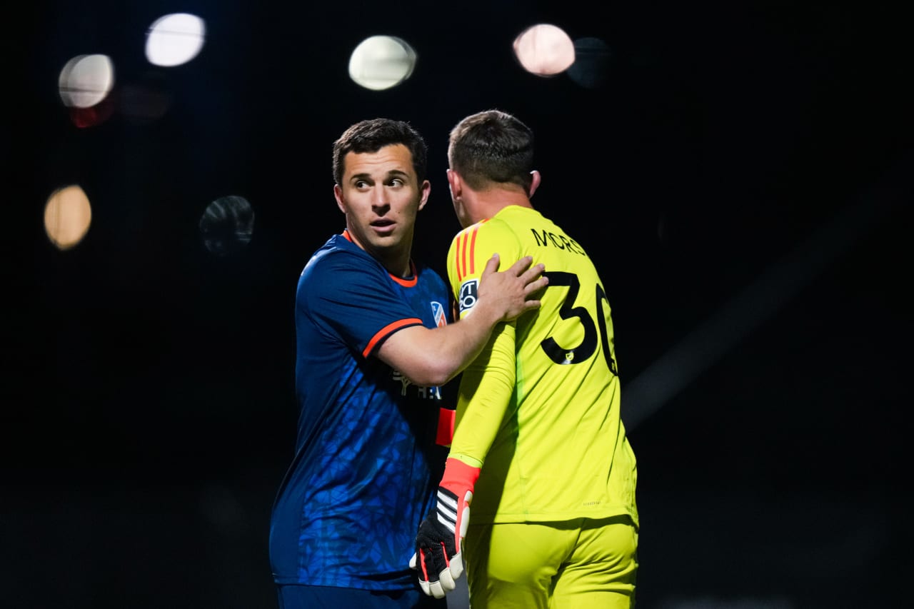 HIGHLAND HEIGHTS, KENTUCKY - MARCH 17: FC Cincinnati 2 against Chicago Fire FC II on March 17, 2024 at Scudamore Field at Northern Kentucky University in Highland Heights, Kentucky.