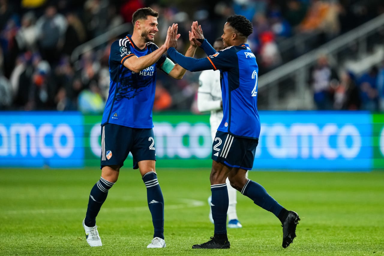 CINCINNATI, OHIO - FEBRUARY 28: FC Cincinnati against Cavalier F.C. on February 28, 2024 at TQL Stadium in Cincinnati, Ohio.