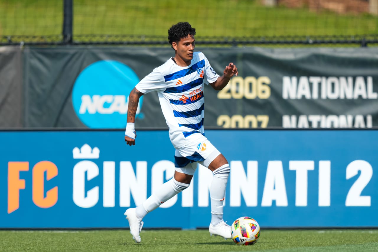 HIGHLAND HEIGHTS, KENTUCKY - APRIL 28: FC Cincinnati 2 against Philadelphia Union on April 28, 2024 at Scudamore Field at Northern Kentucky University in Highland Heights, Kentucky.