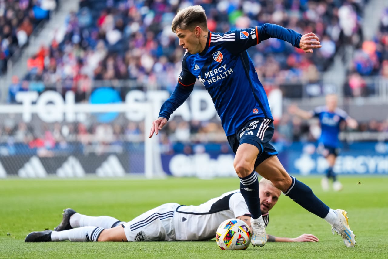 CINCINNATI, OHIO - MARCH 10: FC Cincinnati against D.C. United on March 10, 2024 at TQL Stadium in Cincinnati, Ohio.