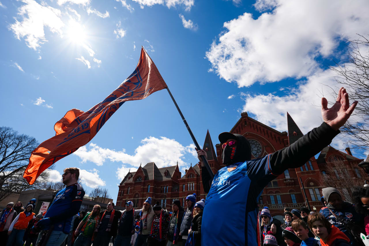 CINCINNATI, OHIO - MARCH 10: FC Cincinnati against D.C. United on March 10, 2024 at TQL Stadium in Cincinnati, Ohio.