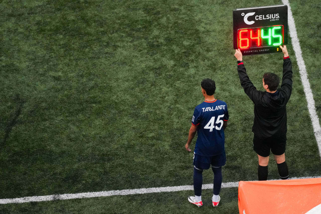 HIGHLAND HEIGHTS, KENTUCKY - April 10: FC Cincinnati 2 against New England Revolution II on April 10, 2024 at Scudamore Field at Northern Kentucky University in Highland Heights, Kentucky.