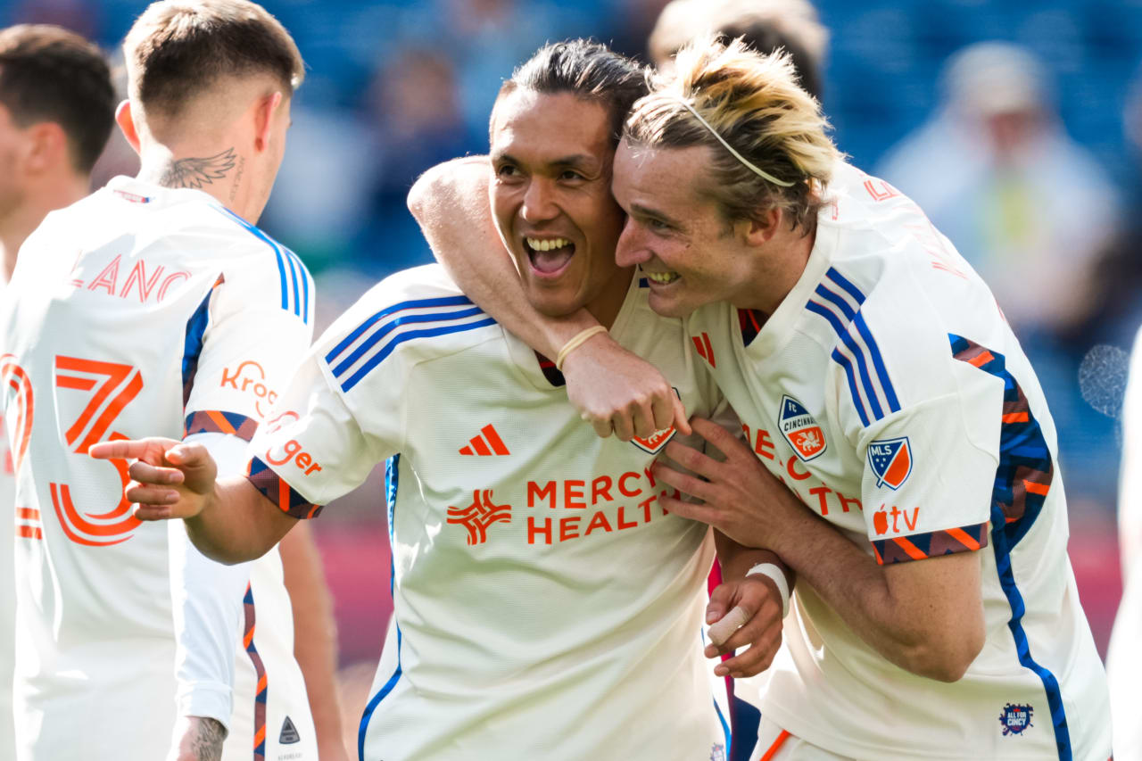 FOXBOROUGH, MASSACHUSETTS - MARCH 17:  New England Revolution against FC Cincinnati on March 17, 2024 in Foxborough, Massachusetts.