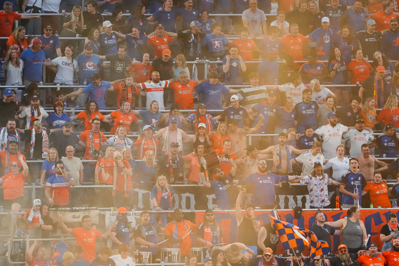 CINCINNATI, OHIO - APRIL 27: FC Cincinnati against Colorado Rapids on April 27, 2024 at TQL Stadium in Cincinnati, Ohio.