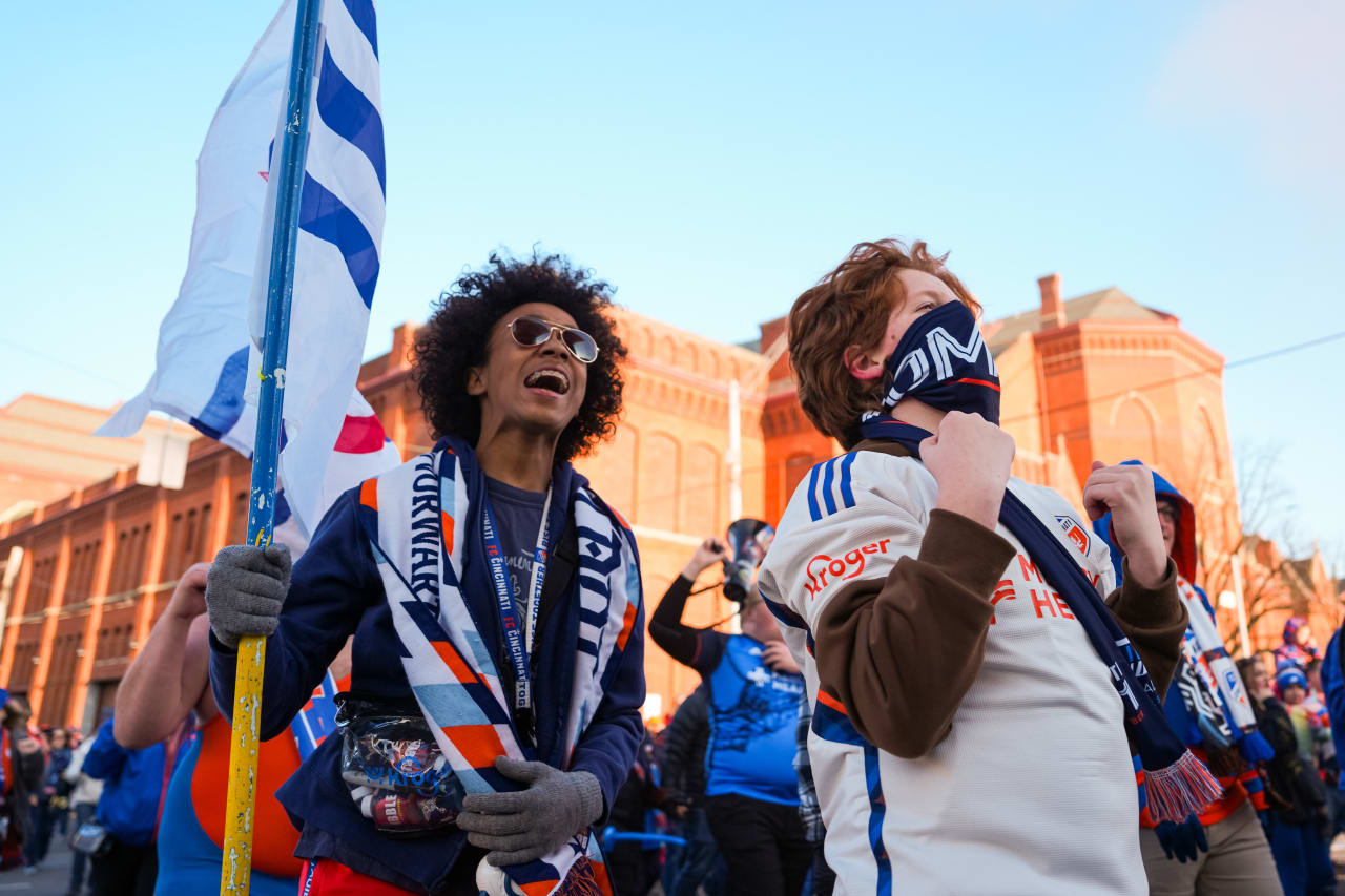 CINCINNATI, OHIO - MARCH 23: FC Cincinnati against New York City FC on March 23, 2024 at TQL Stadium in Cincinnati, Ohio.