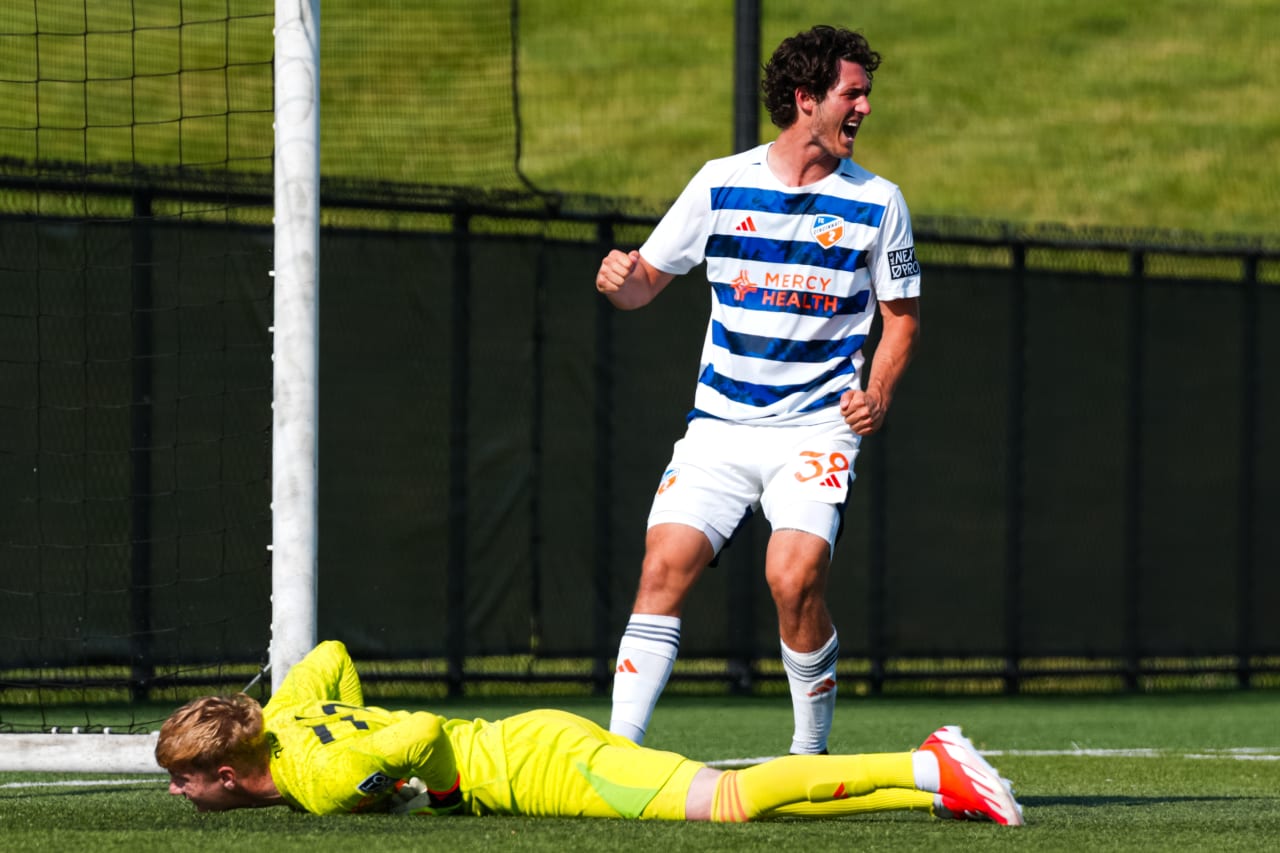 HIGHLAND HEIGHTS, KENTUCKY - APRIL 28: FC Cincinnati 2 against Philadelphia Union on April 28, 2024 at Scudamore Field at Northern Kentucky University in Highland Heights, Kentucky.