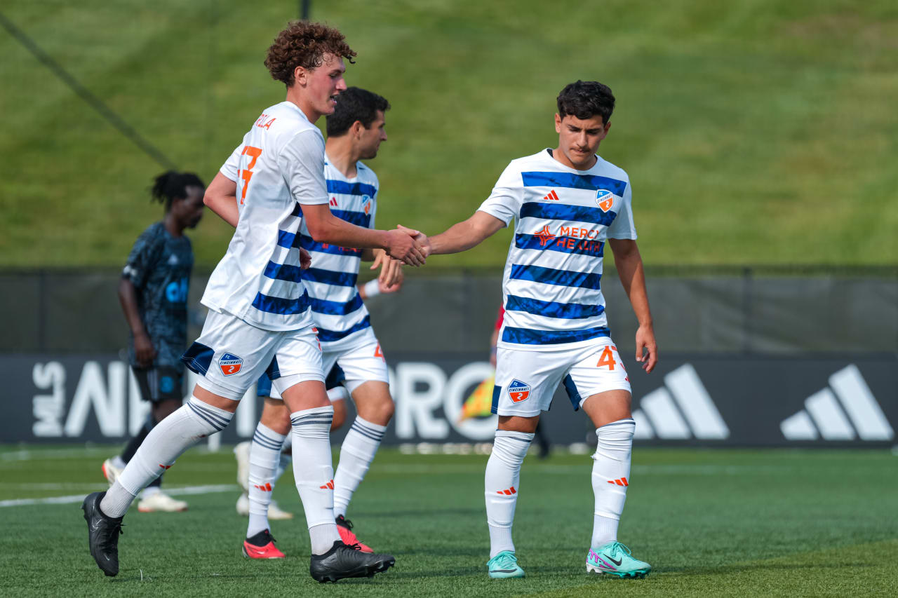 HIGHLAND HEIGHTS, KENTUCKY - MAY 4: FC Cincinnati 2 against Crown Legacy FC on May 4, 2024 at Scudamore Field at Northern Kentucky University in Highland Heights, Kentucky.