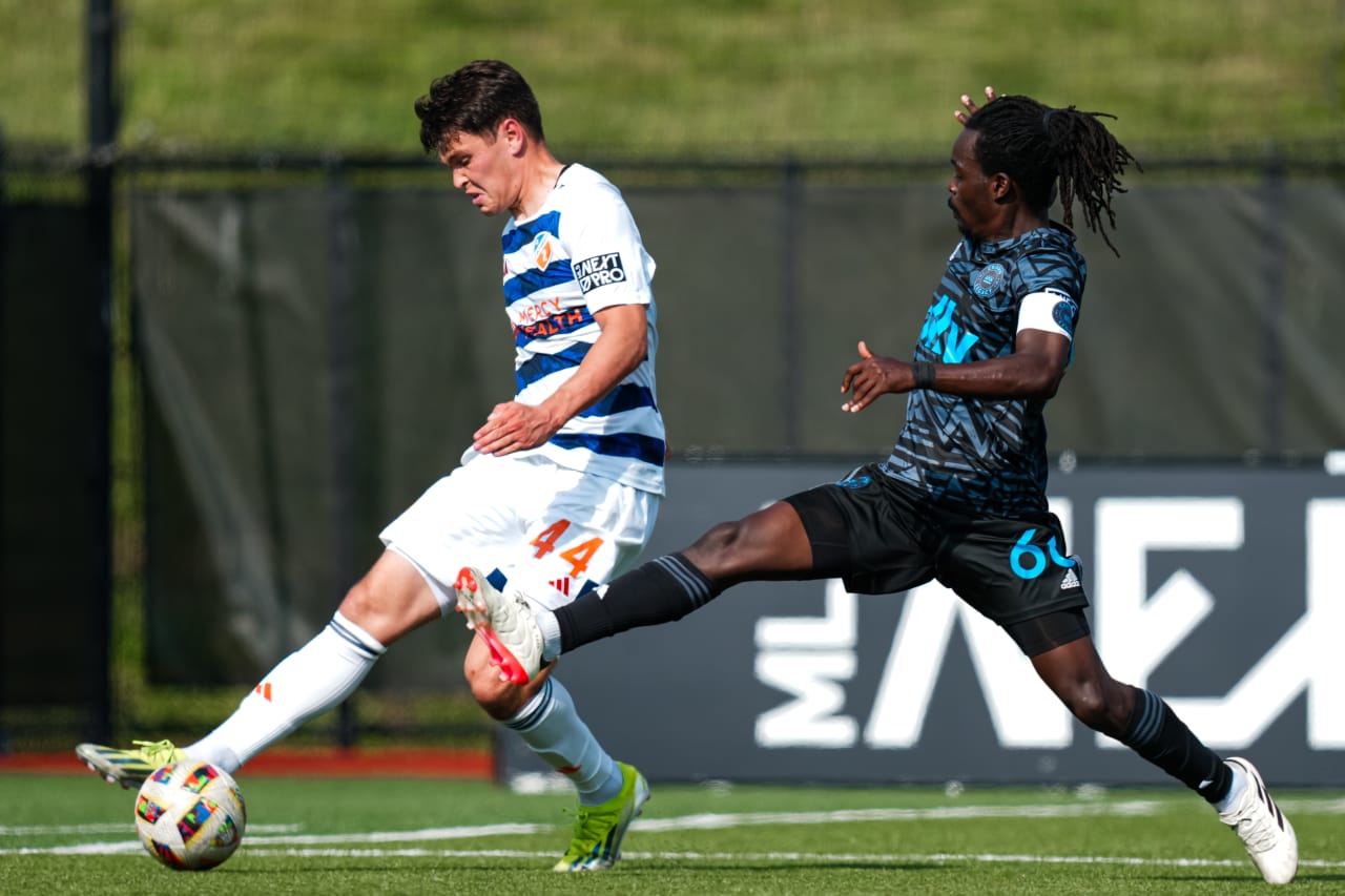 HIGHLAND HEIGHTS, KENTUCKY - MAY 4: FC Cincinnati 2 against Crown Legacy FC on May 4, 2024 at Scudamore Field at Northern Kentucky University in Highland Heights, Kentucky.