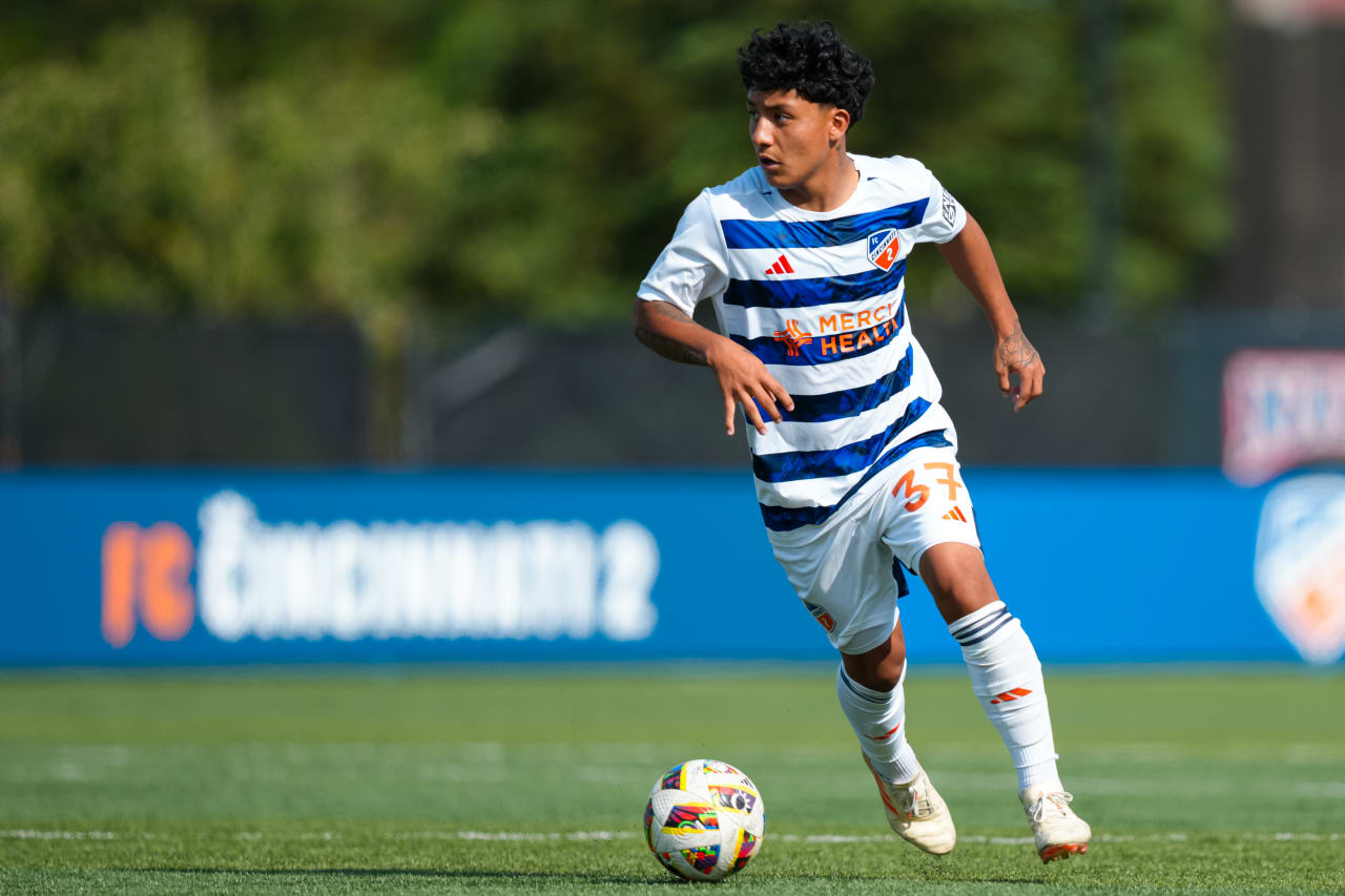 HIGHLAND HEIGHTS, KENTUCKY - APRIL 28: FC Cincinnati 2 against Philadelphia Union on April 28, 2024 at Scudamore Field at Northern Kentucky University in Highland Heights, Kentucky.