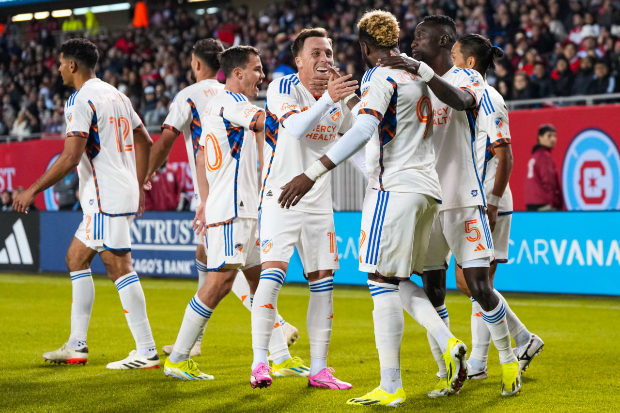 CHICAGO, ILLINOIS - MARCH 2: Chicago Fire FC against FC Cincinnati on March 2, 2024 at Soldier Field in Chicago, Illinois.