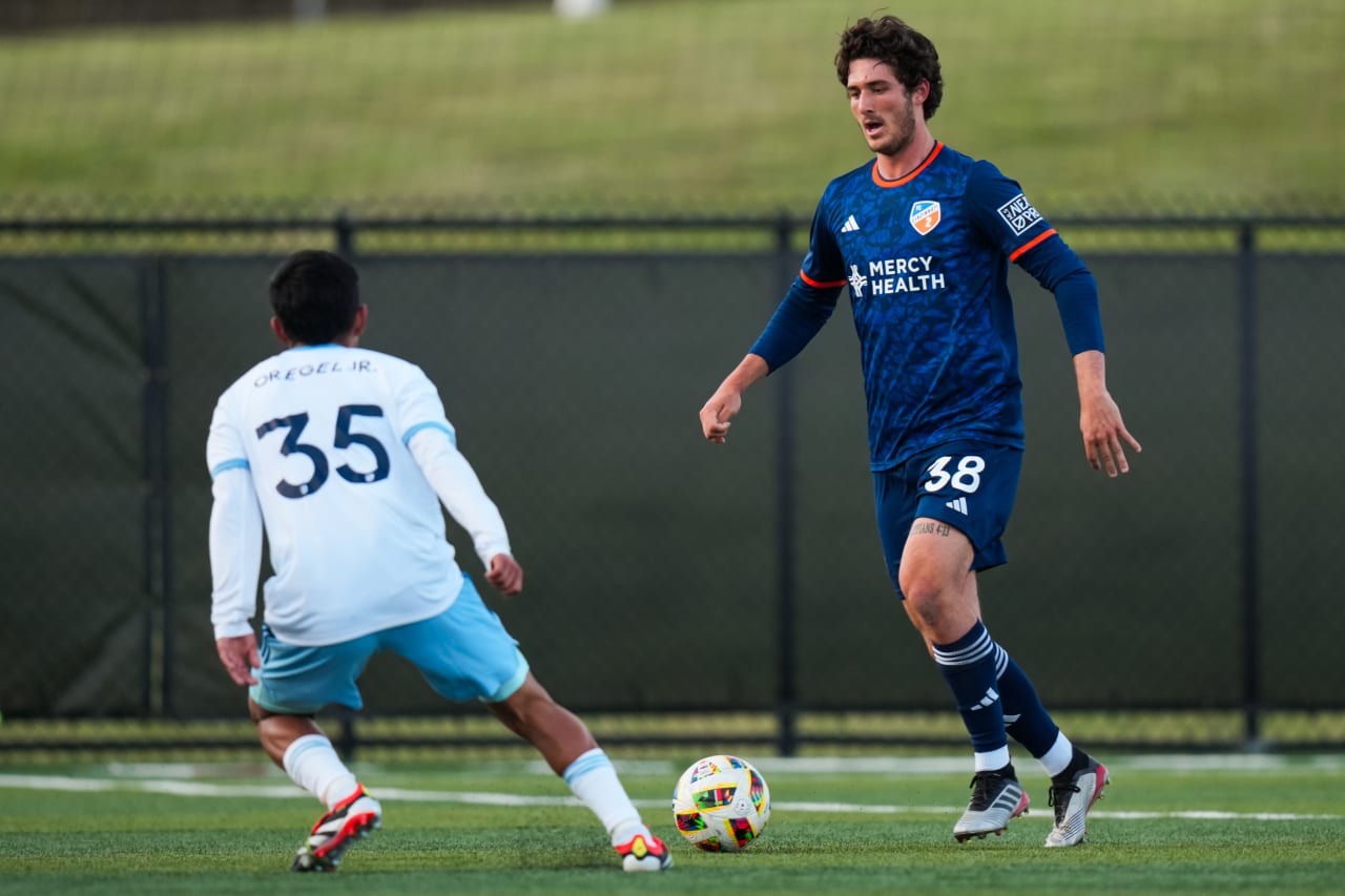 HIGHLAND HEIGHTS, KENTUCKY - MARCH 17: FC Cincinnati 2 against Chicago Fire FC II on March 17, 2024 at Scudamore Field at Northern Kentucky University in Highland Heights, Kentucky.
