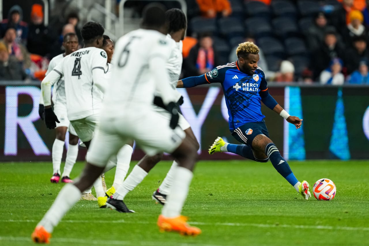 CINCINNATI, OHIO - FEBRUARY 28: FC Cincinnati against Cavalier F.C. on February 28, 2024 at TQL Stadium in Cincinnati, Ohio.