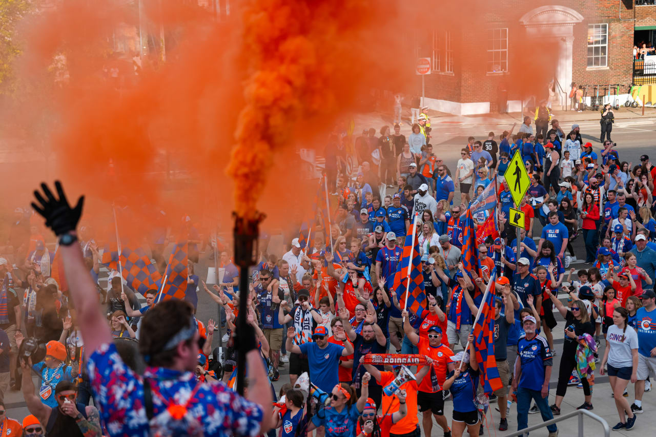 CINCINNATI, OHIO - APRIL 27: FC Cincinnati against Colorado Rapids on April 27, 2024 at TQL Stadium in Cincinnati, Ohio.