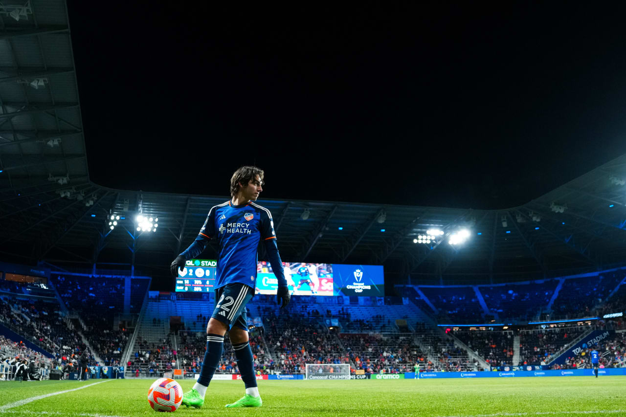 CINCINNATI, OHIO - FEBRUARY 28: FC Cincinnati against Cavalier F.C. on February 28, 2024 at TQL Stadium in Cincinnati, Ohio.