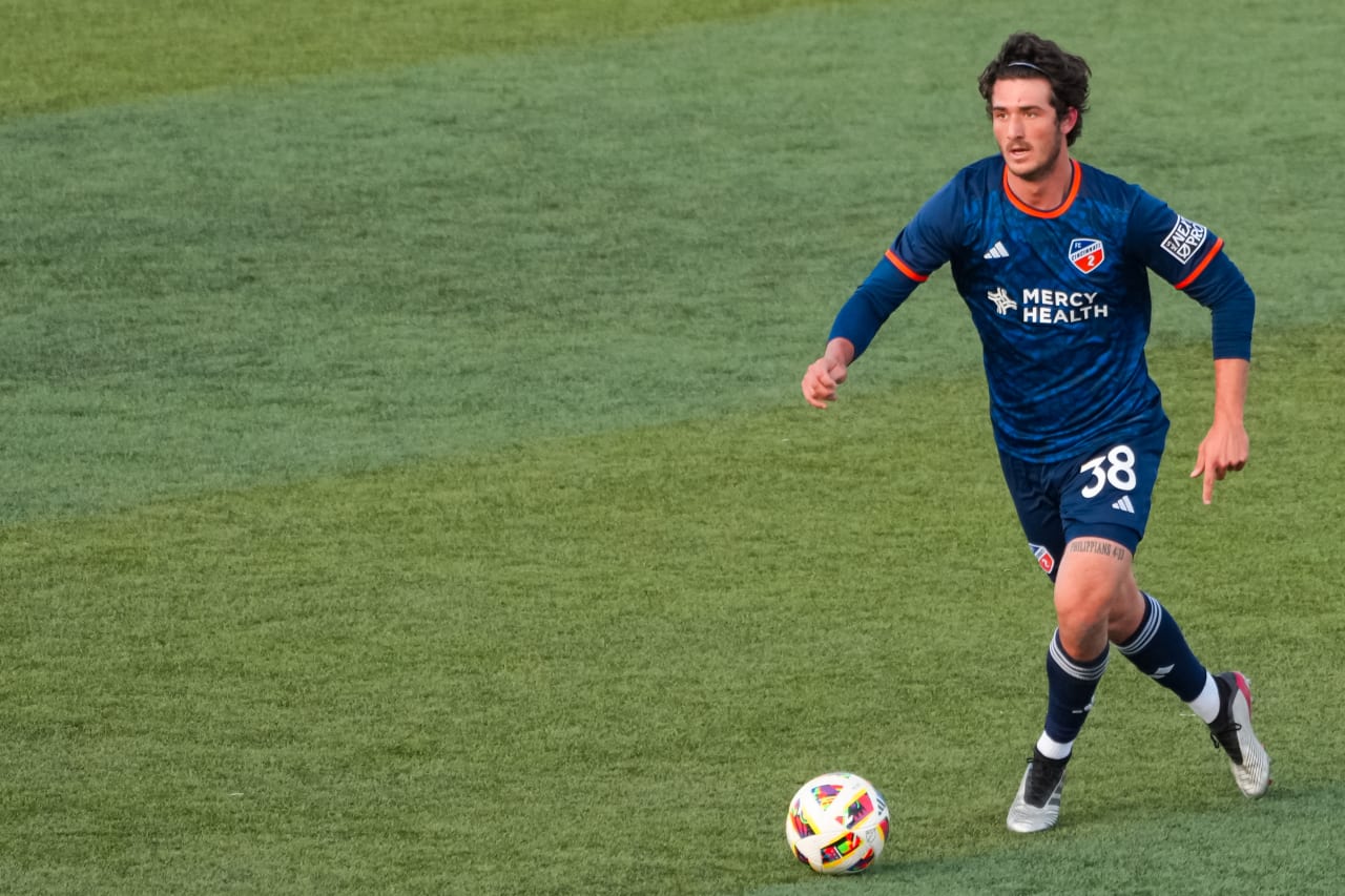 HIGHLAND HEIGHTS, KENTUCKY - MARCH 17: FC Cincinnati 2 against Chicago Fire FC II on March 17, 2024 at Scudamore Field at Northern Kentucky University in Highland Heights, Kentucky.
