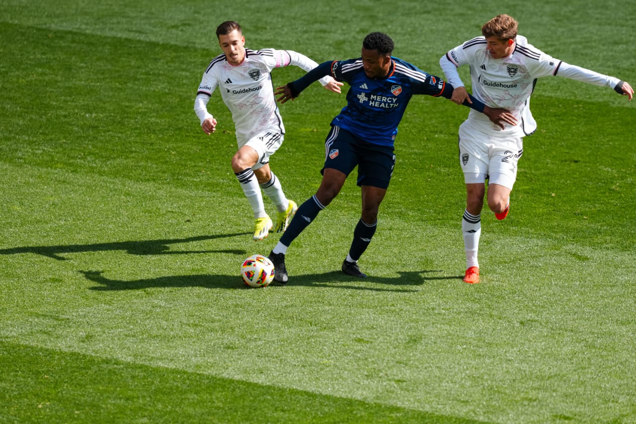 CINCINNATI, OHIO - MARCH 10: FC Cincinnati against D.C. United on March 10, 2024 at TQL Stadium in Cincinnati, Ohio.