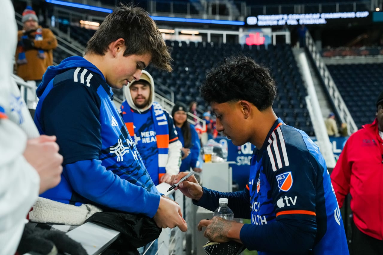 CINCINNATI, OHIO - FEBRUARY 28: FC Cincinnati against Cavalier F.C. on February 28, 2024 at TQL Stadium in Cincinnati, Ohio.