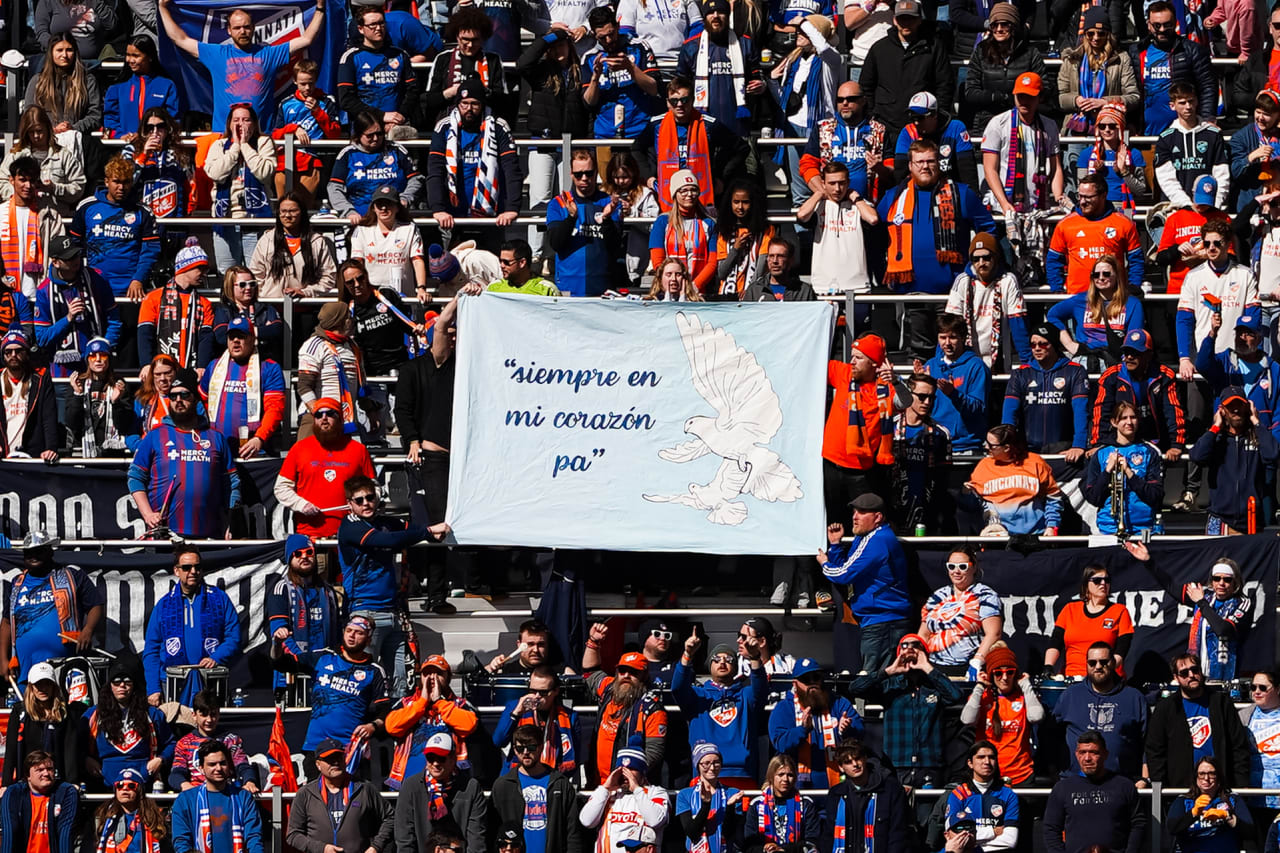 CINCINNATI, OHIO - MARCH 10: FC Cincinnati against D.C. United on March 10, 2024 at TQL Stadium in Cincinnati, Ohio.