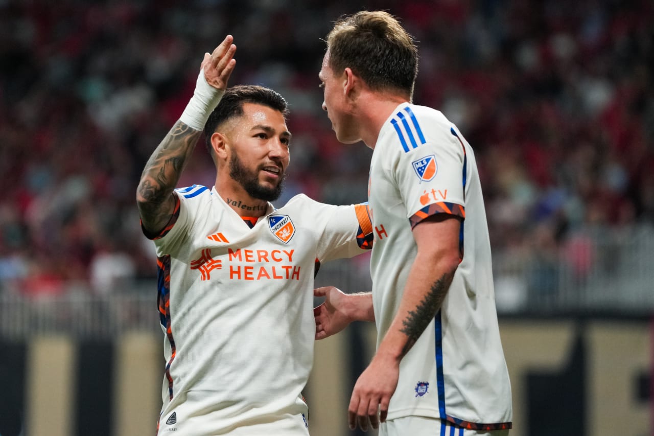 ATLANTA, GEORGIA - APRIL 20: Atlanta United against FC Cincinnati on April 20, 2024 at Mercedes-Benz Stadium in Atlanta Georgia.