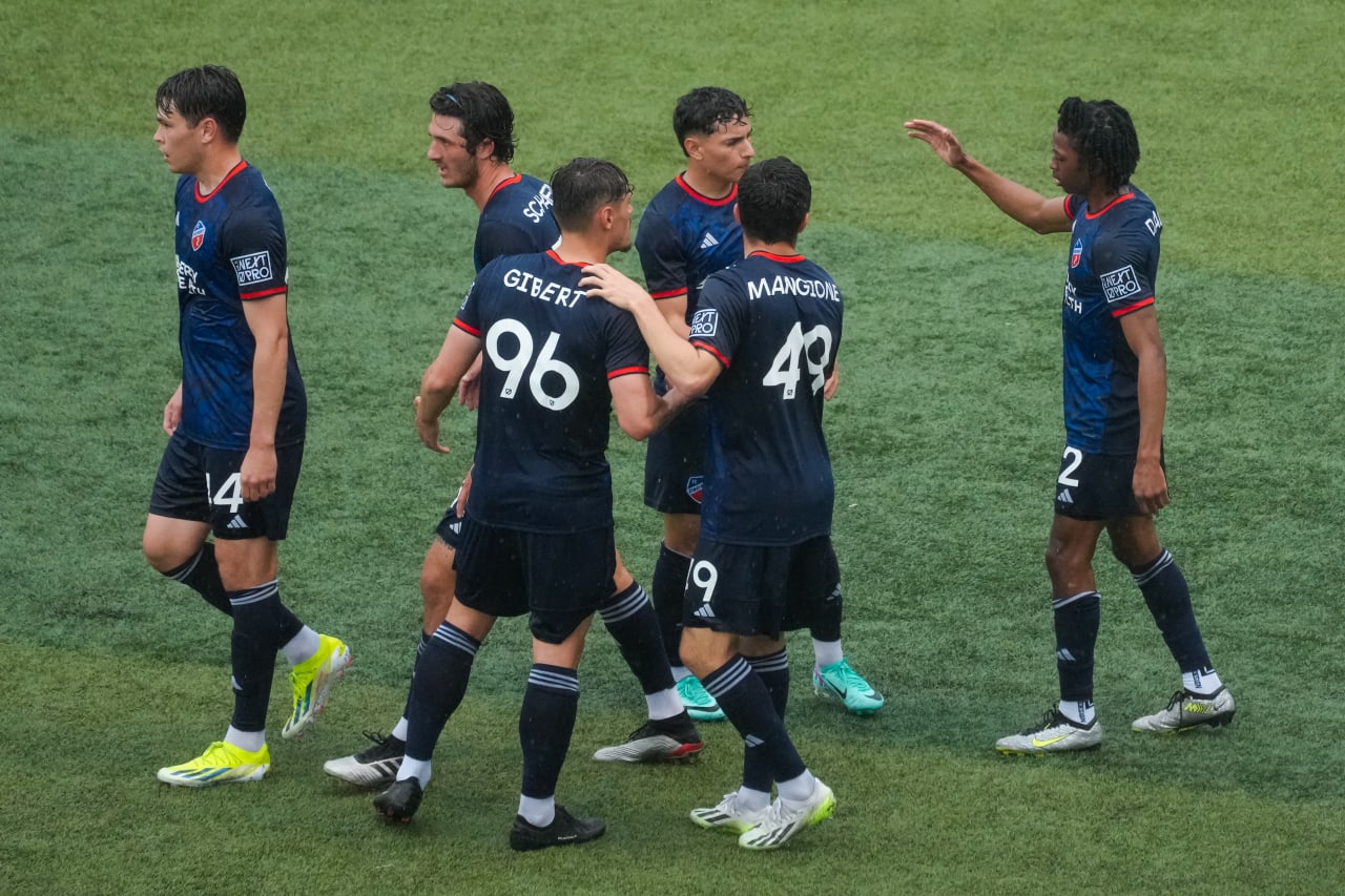 HIGHLAND HEIGHTS, KENTUCKY - April 10: FC Cincinnati 2 against New England Revolution II on April 10, 2024 at Scudamore Field at Northern Kentucky University in Highland Heights, Kentucky.
