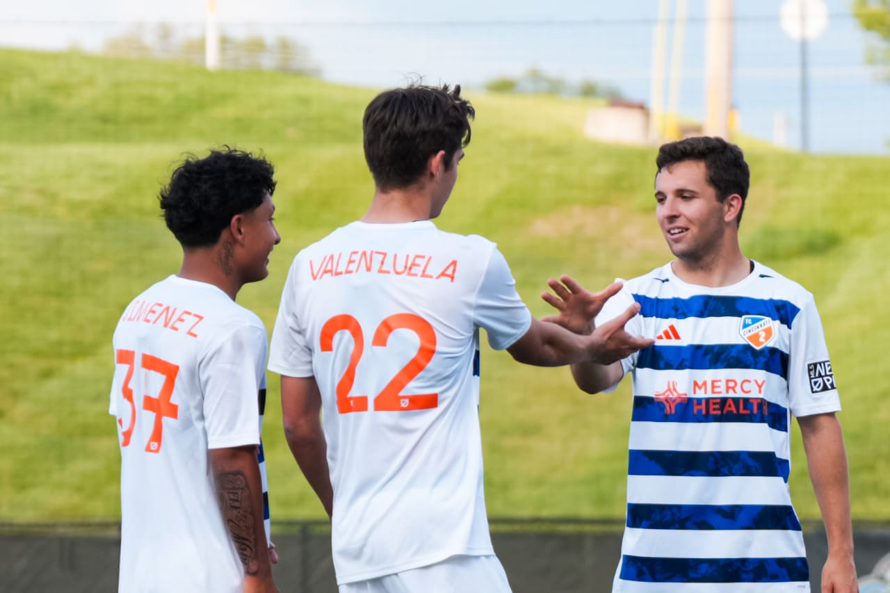 HIGHLAND HEIGHTS, KENTUCKY - APRIL 28: FC Cincinnati 2 against Philadelphia Union on April 28, 2024 at Scudamore Field at Northern Kentucky University in Highland Heights, Kentucky.