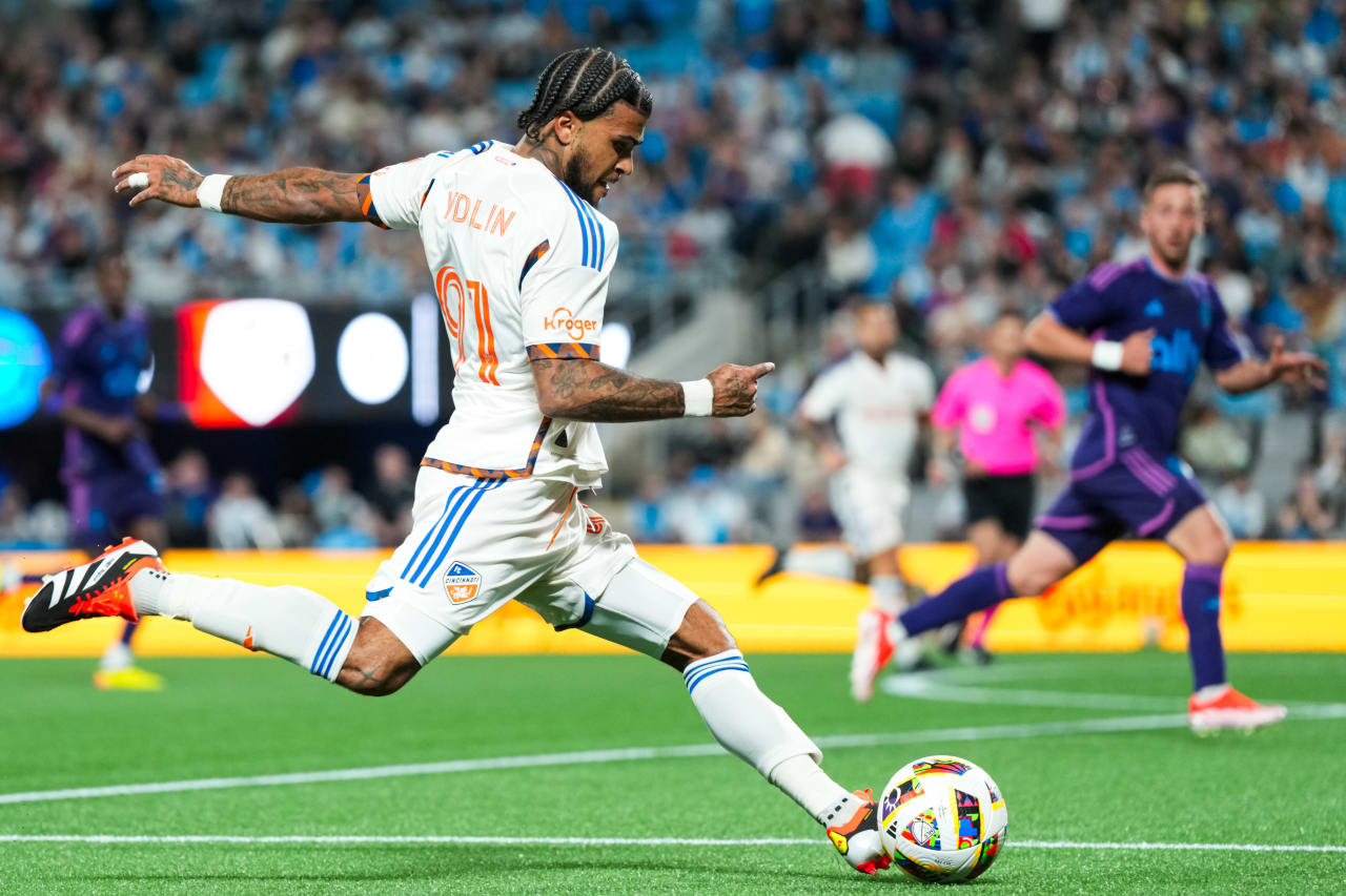 CHARLOTTE, NORTH CAROLINA - MARCH 30: Charlotte FC against FC Cincinnati on March 30, 2024 at Bank of America Stadium in Charlotte, North Carolina.