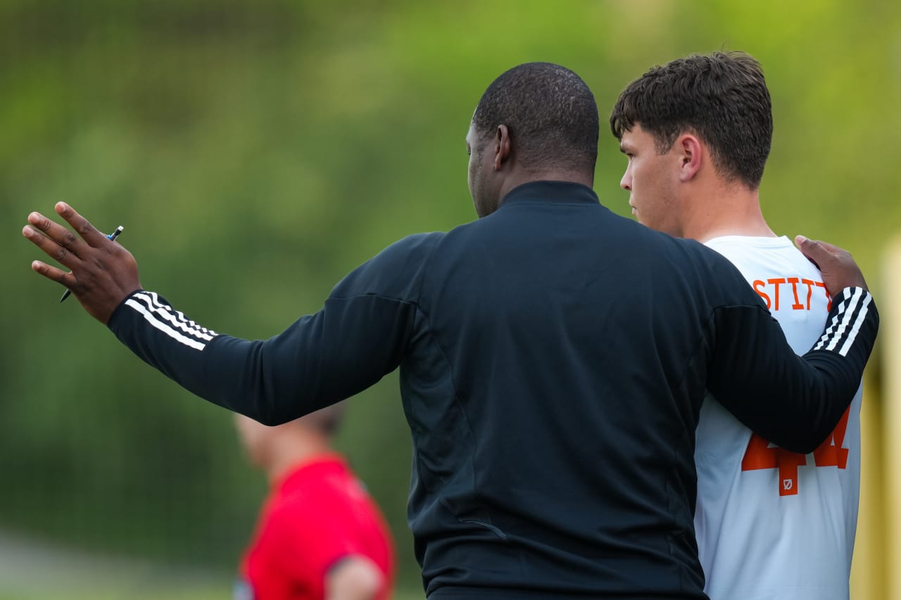 HIGHLAND HEIGHTS, KENTUCKY - APRIL 28: FC Cincinnati 2 against Philadelphia Union on April 28, 2024 at Scudamore Field at Northern Kentucky University in Highland Heights, Kentucky.