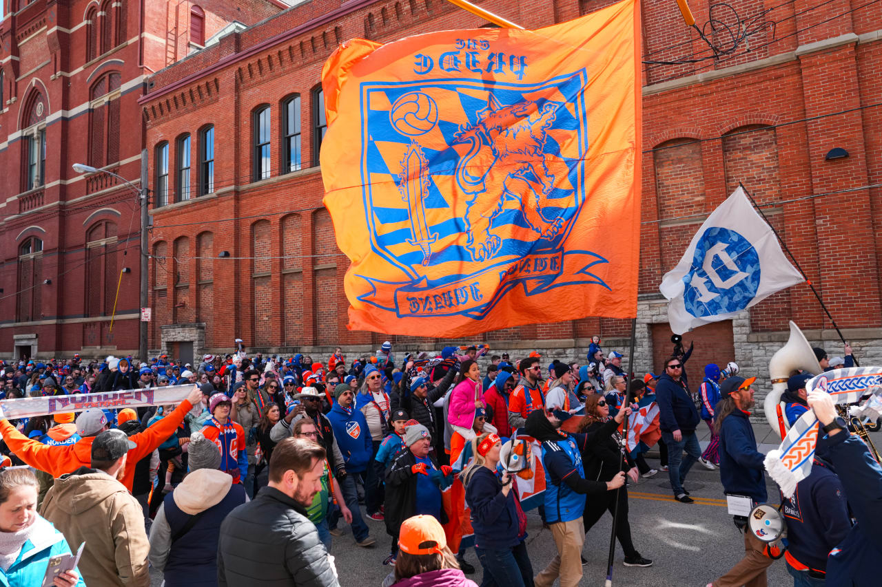 CINCINNATI, OHIO - MARCH 10: FC Cincinnati against D.C. United on March 10, 2024 at TQL Stadium in Cincinnati, Ohio.