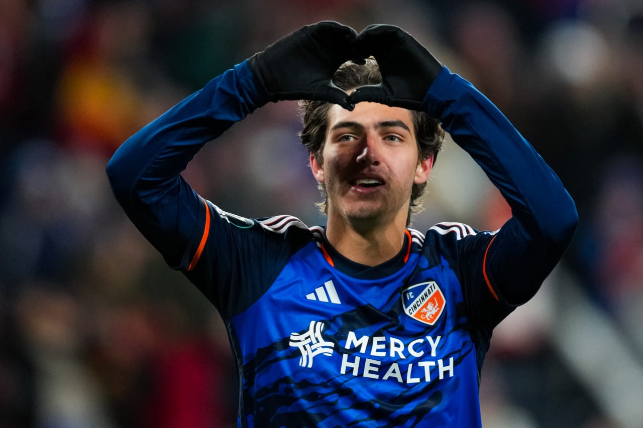 CINCINNATI, OHIO - FEBRUARY 28: FC Cincinnati against Cavalier F.C. on February 28, 2024 at TQL Stadium in Cincinnati, Ohio.