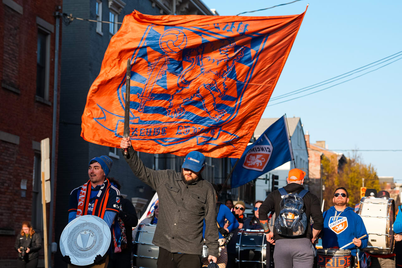 CINCINNATI, OHIO - MARCH 23: FC Cincinnati against New York City FC on March 23, 2024 at TQL Stadium in Cincinnati, Ohio.