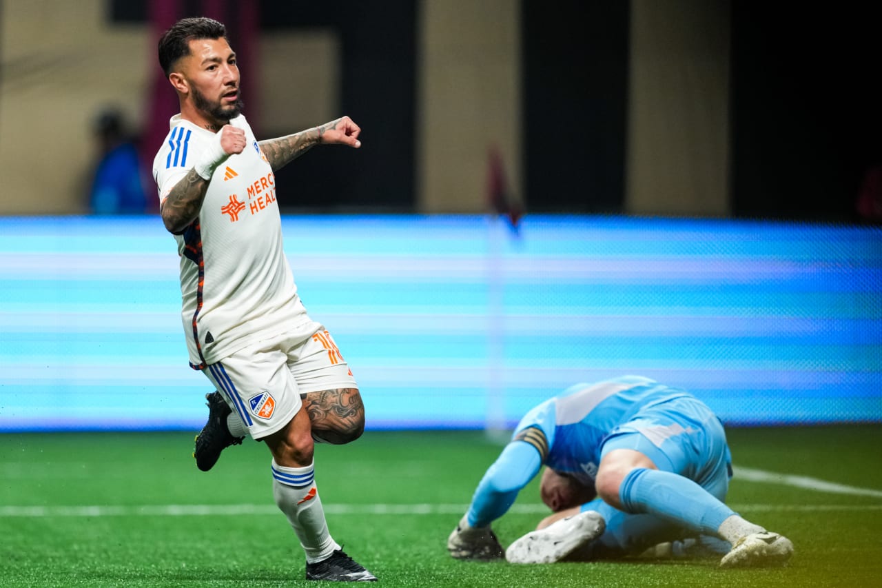 ATLANTA, GEORGIA - APRIL 20: Atlanta United against FC Cincinnati on April 20, 2024 at Mercedes-Benz Stadium in Atlanta Georgia.