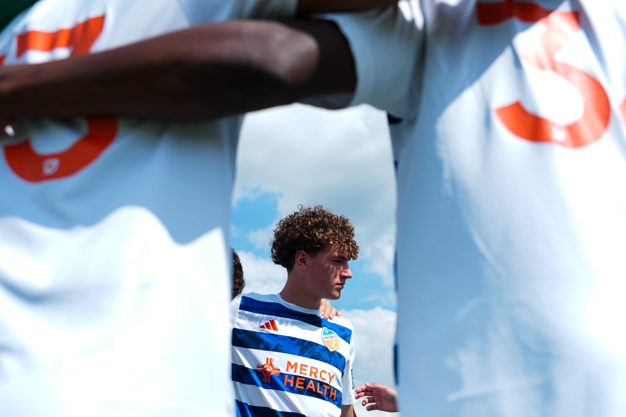 HIGHLAND HEIGHTS, KENTUCKY - APRIL 28: FC Cincinnati 2 against Philadelphia Union on April 28, 2024 at Scudamore Field at Northern Kentucky University in Highland Heights, Kentucky.