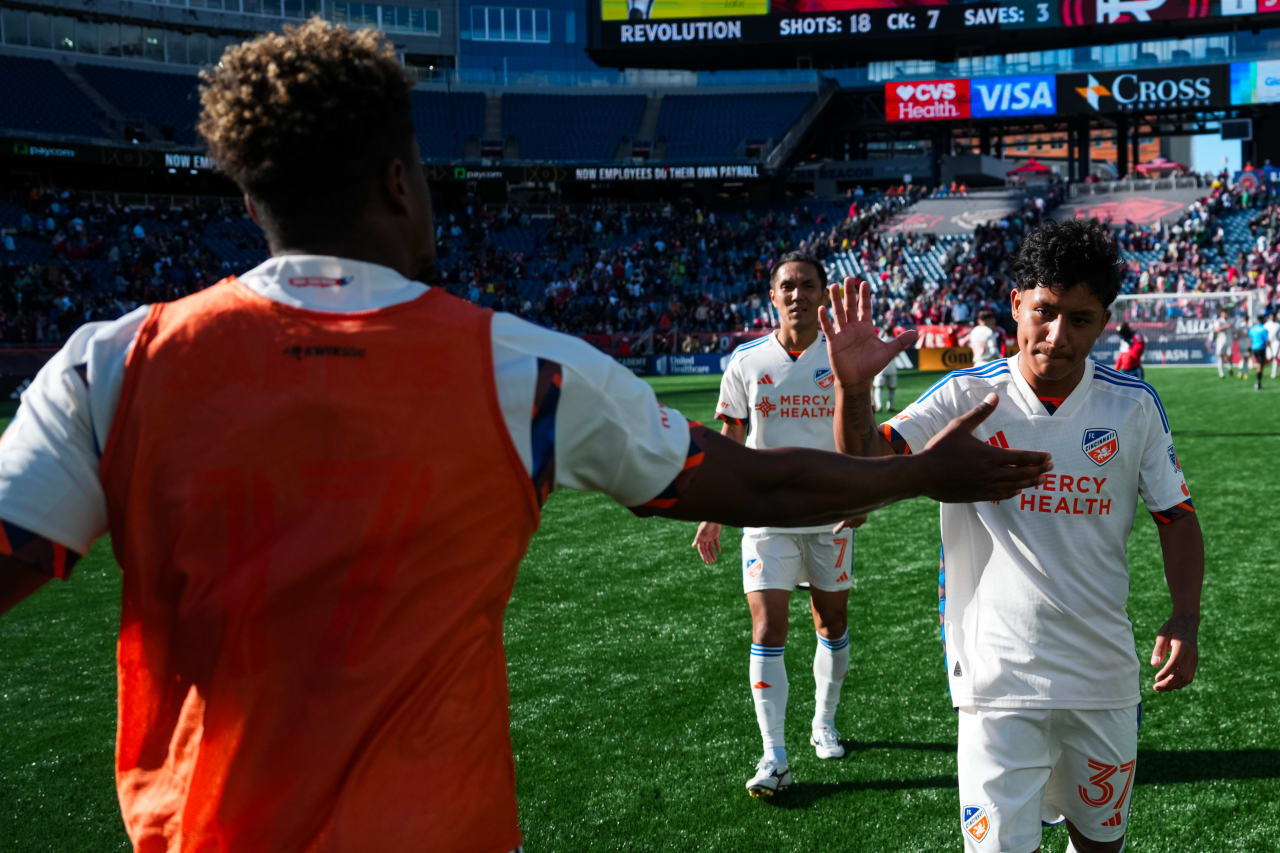 FOXBOROUGH, MASSACHUSETTS - MARCH 17:  New England Revolution against FC Cincinnati on March 17, 2024 in Foxborough, Massachusetts.