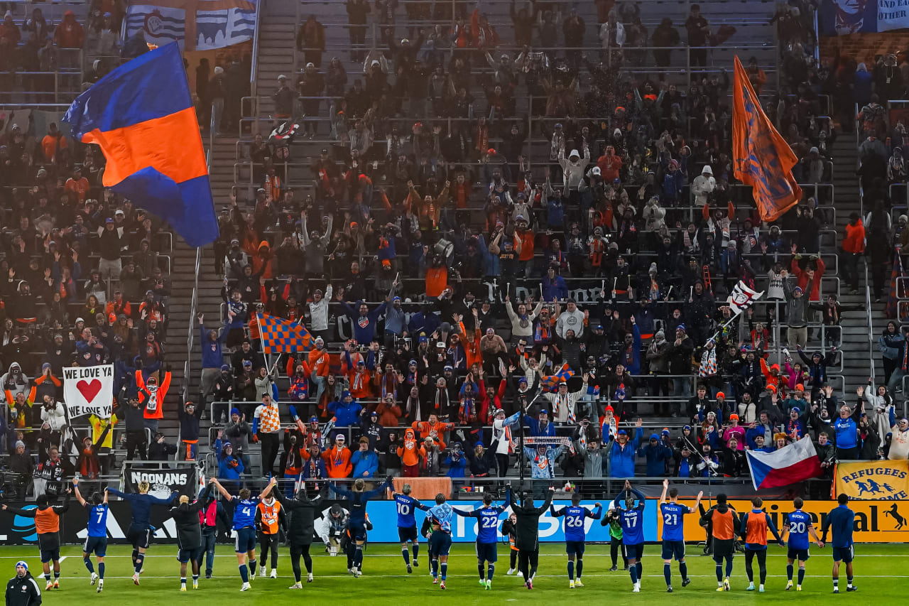 CINCINNATI, OHIO - MARCH 23: FC Cincinnati against New York City FC on March 23, 2024 at TQL Stadium in Cincinnati, Ohio.