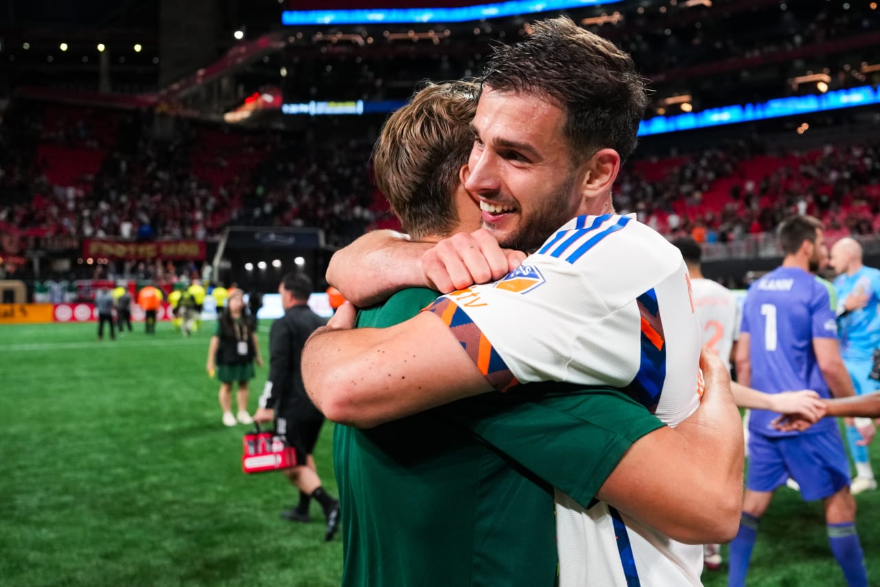 ATLANTA, GEORGIA - APRIL 20: Atlanta United against FC Cincinnati on April 20, 2024 at Mercedes-Benz Stadium in Atlanta Georgia.
