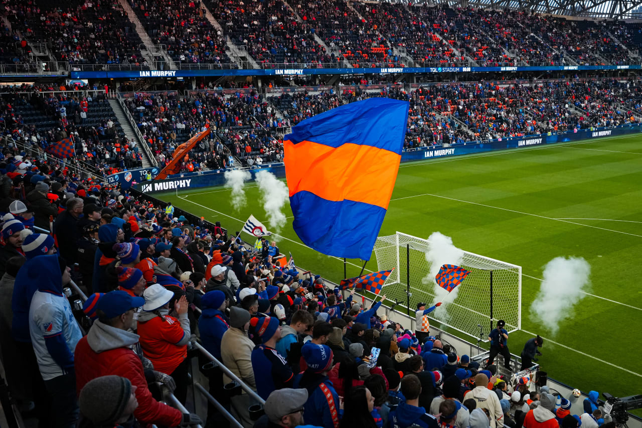 CINCINNATI, OHIO - MARCH 23: FC Cincinnati against New York City FC on March 23, 2024 at TQL Stadium in Cincinnati, Ohio.