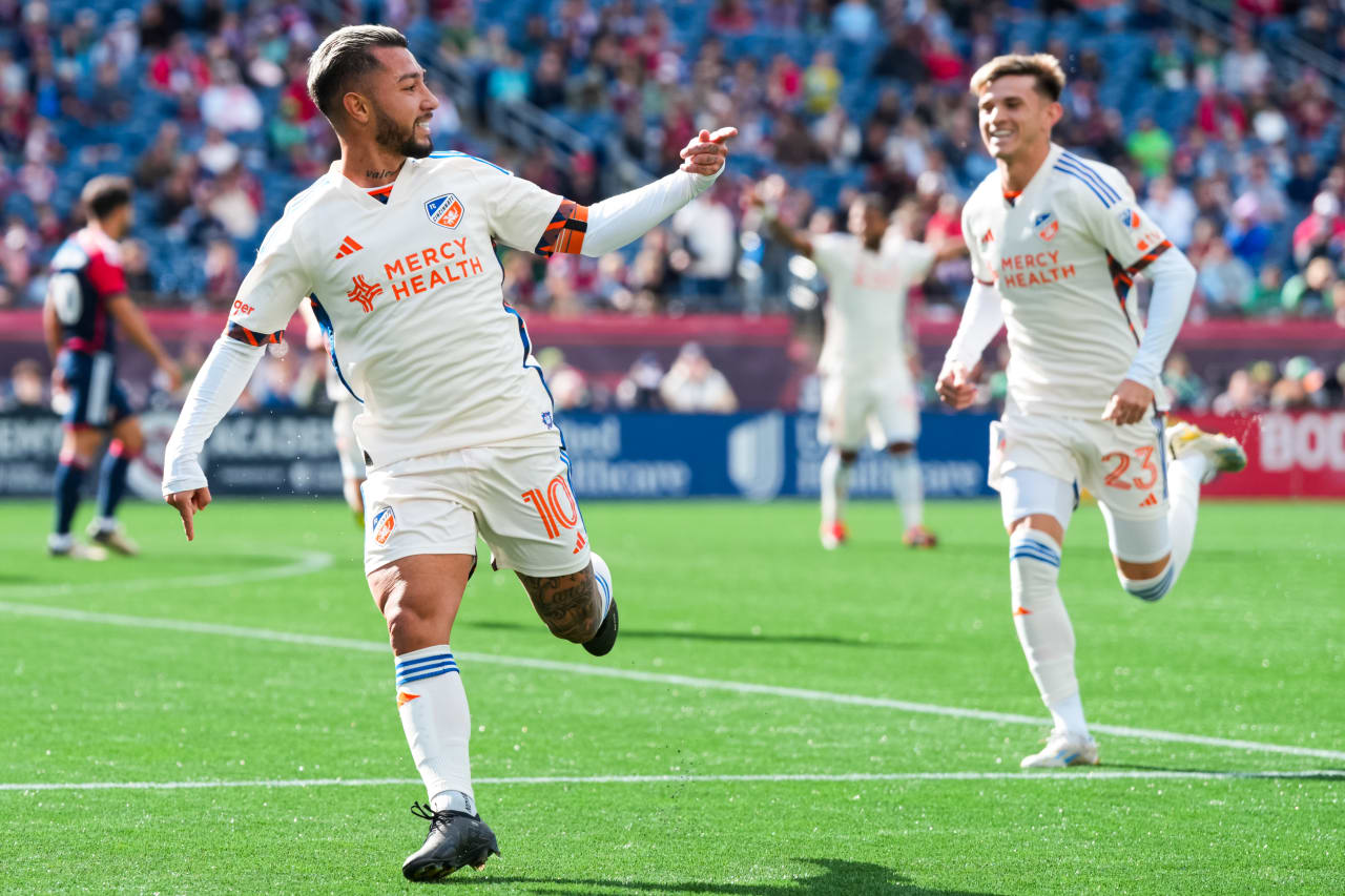 FOXBOROUGH, MASSACHUSETTS - MARCH 17:  New England Revolution against FC Cincinnati on March 17, 2024 in Foxborough, Massachusetts.