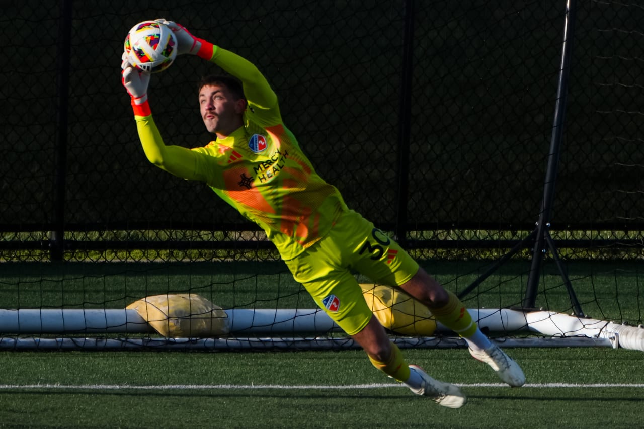 HIGHLAND HEIGHTS, KENTUCKY - MARCH 17: FC Cincinnati 2 against Chicago Fire FC II on March 17, 2024 at Scudamore Field at Northern Kentucky University in Highland Heights, Kentucky.